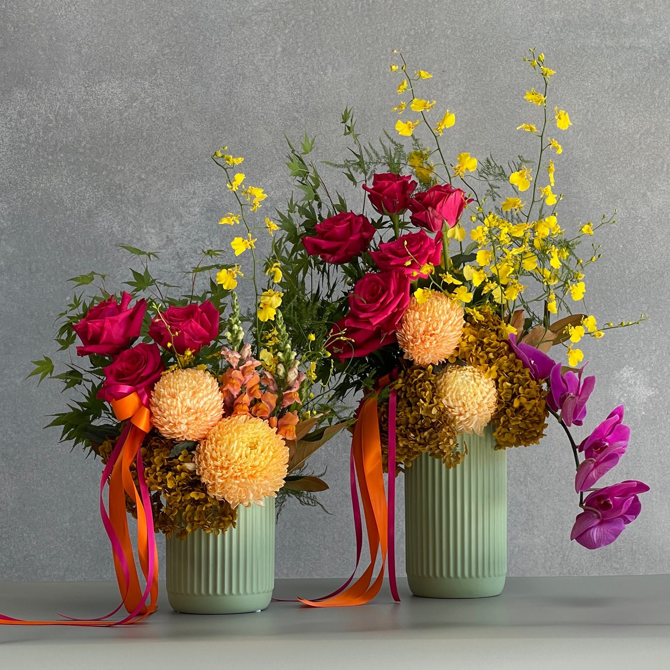 Elegant and vibrant Bright Joyful Floral Arrangement. Add a pop of colour for any event or occasion.
